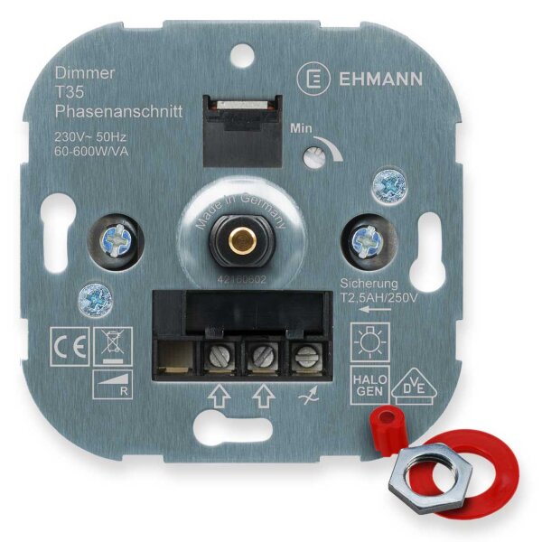 UP-Phasenanschnitt-Dimmer T35, für Glühlampen, Druck-Wechsel-Schalter 600W