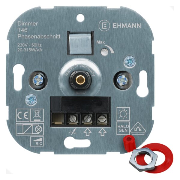 UP-Phasenabschnitt-Dimmer T46, für NV-Halogenlampen, Druck-Wechsel-Schalter 315W