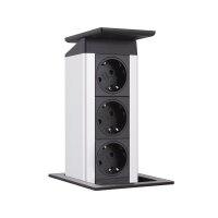 EVOline Port Push Cuisine, 3-fach Steckdose, versenkbar,...